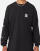 Majestic Athletic Los Angeles Dodgers Checker Badge Long Sleeve T-Shirt Faded Black