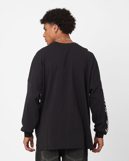 Majestic Athletic Los Angeles Dodgers Checker Badge Long Sleeve T-Shirt Faded Black