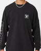 Majestic Athletic Las Vegas Raiders Checker Badge Long Sleeve T-Shirt Faded Black