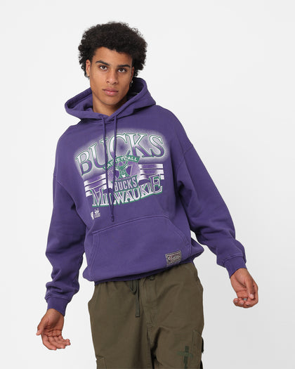 Mitchell & Ness Milwaukee Bucks Glow Arch Hoodie Purple