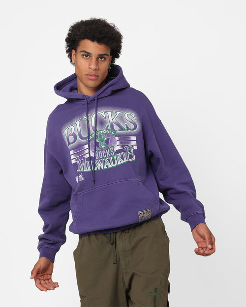 Mitchell & Ness Milwaukee Bucks Glow Arch Hoodie Purple
