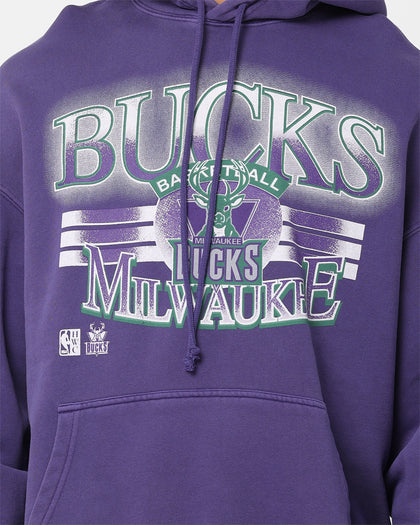 Mitchell & Ness Milwaukee Bucks Glow Arch Hoodie Purple