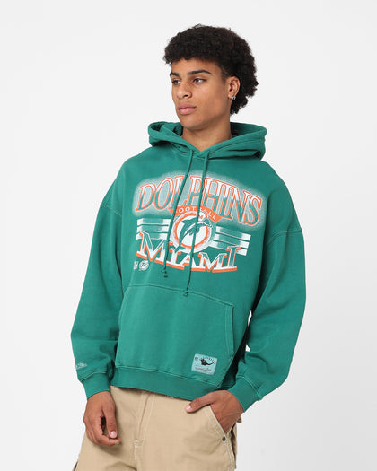 Mitchell & Ness Miami Dolphins Glow Arch Hoodie Aqua