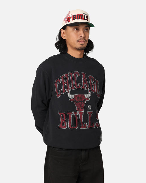 Mitchell & Ness Chicago Bulls Ivy Arch Vintage Crewneck Faded Black