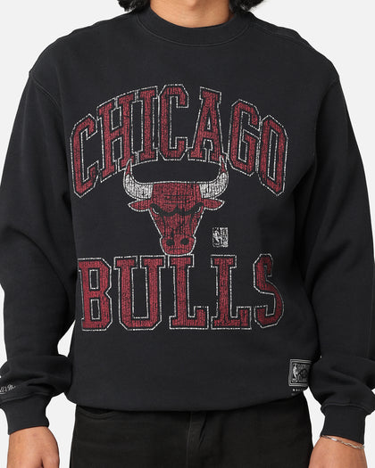 Mitchell & Ness Chicago Bulls Ivy Arch Vintage Crewneck Faded Black