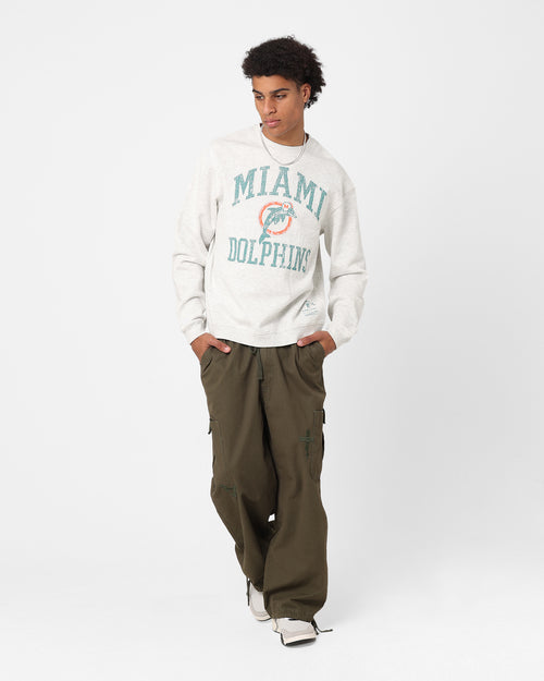Mitchell & Ness Miami Dolphins Ivy Arch Crewneck White Marle