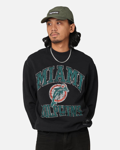 Mitchell & Ness Miami Dolphins Ivy Arch Vintage Crewneck Faded Black