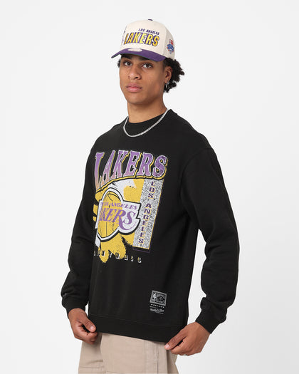 Mitchell & Ness Los Angeles Lakers Paintbrush Crewneck Faded Black