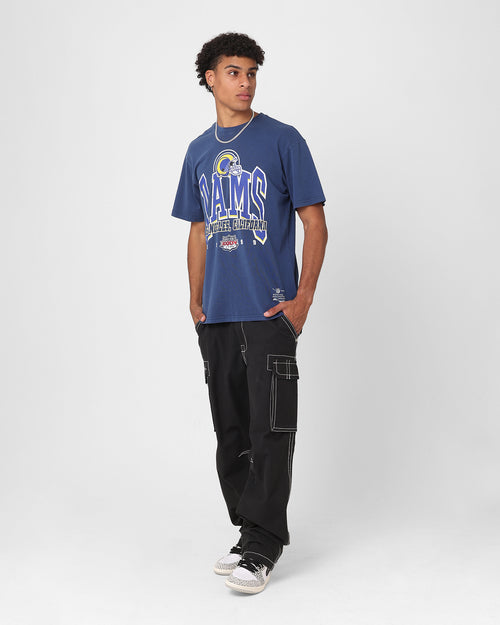Majestic Athletic Los Angeles Rams Super Champ Arch T-Shirt Faded Navy
