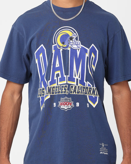 Majestic Athletic Los Angeles Rams Super Champ Arch T-Shirt Faded Navy