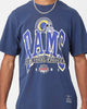 Majestic Athletic Los Angeles Rams Super Champ Arch T-Shirt Faded Navy