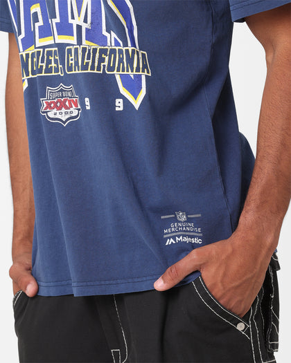 Majestic Athletic Los Angeles Rams Super Champ Arch T-Shirt Faded Navy
