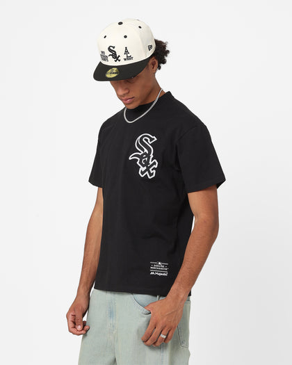 Majestic Athletic Chicago White Sox V Team Crest T-Shirt Faded Black