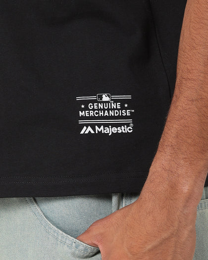 Majestic Athletic Chicago White Sox V Team Crest T-Shirt Faded Black