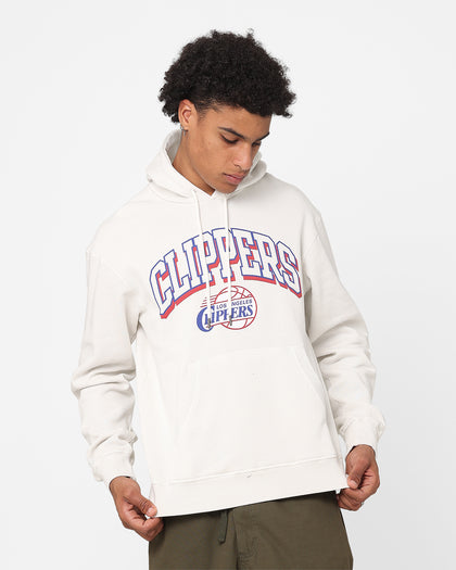 Mitchell & Ness Los Angeles Clippers Vintage Keyline Logo Hoodie Vintage White