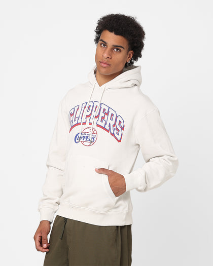 Mitchell & Ness Los Angeles Clippers Vintage Keyline Logo Hoodie Vintage White
