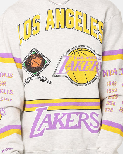 Mitchell & Ness Los Angeles Lakers World Champions Crewneck Silver Marle