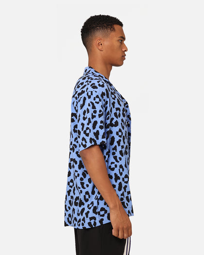 Carre Leo Short Sleeve Button Up Shirt Purple/Black