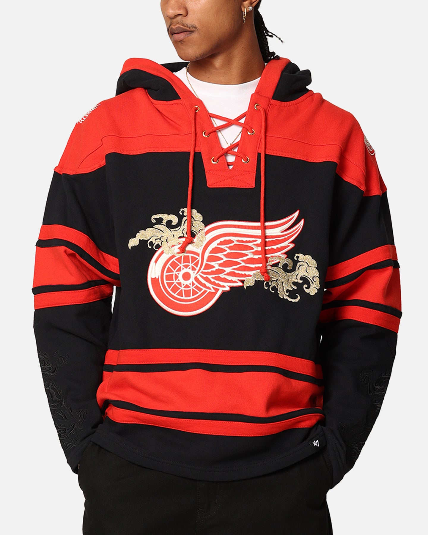 47 Brand Detroit Red Wings 'Year Of The Dragon' Lacer Hoodie Jet