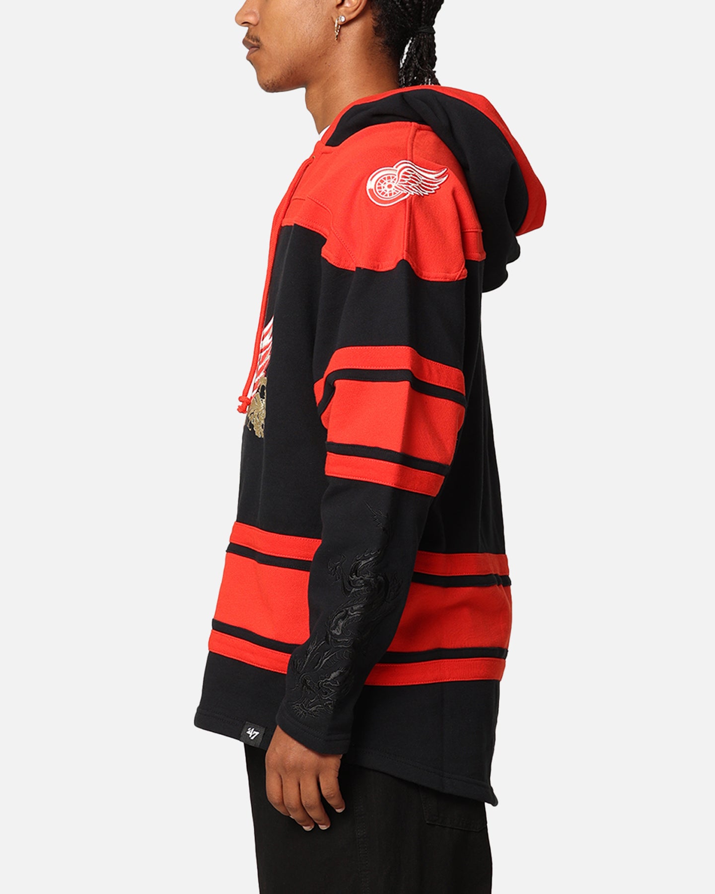 47 Brand Detroit Red Wings 'Year Of The Dragon' Lacer Hoodie Jet