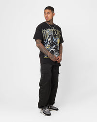 Goat Crew X The Flash Batman Racing Vintage T-Shirt Black Wash