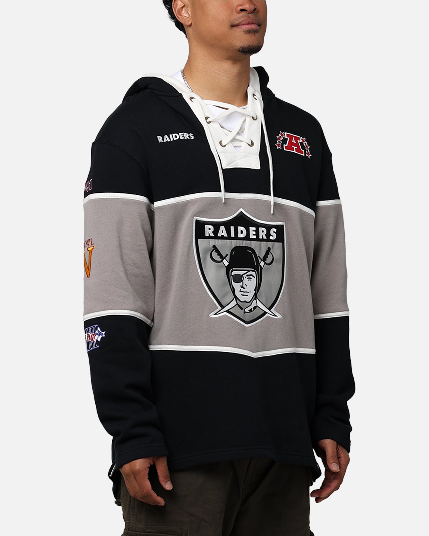 47 Brand Las Vegas Raiders Super Bowl Gridiron Lacer Hoodie Jet