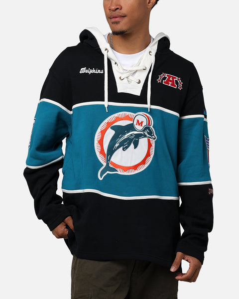 NFL Miami Dolphins Starter 製スウェット 刺繍ロゴ 47 Brand Miami Dolphins Super Bowl Gridiron Lacer Hoodie Jet Black