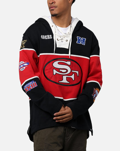 47 Brand San Francisco 49ers Super Bowl Gridiron Lacer Hoodie Jet Black