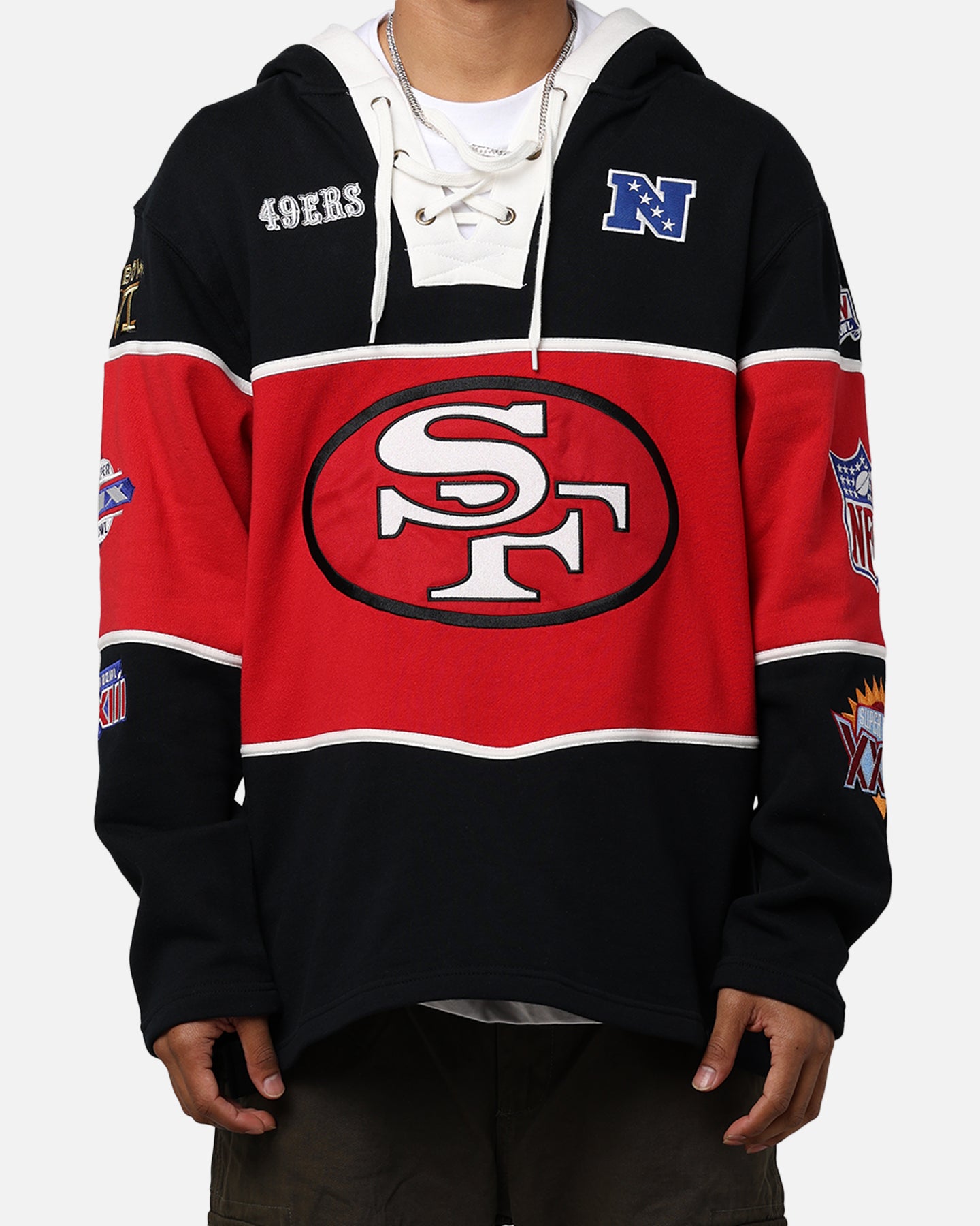 47 Brand San Francisco 49ers Super Bowl Gridiron Lacer Hoodie Jet