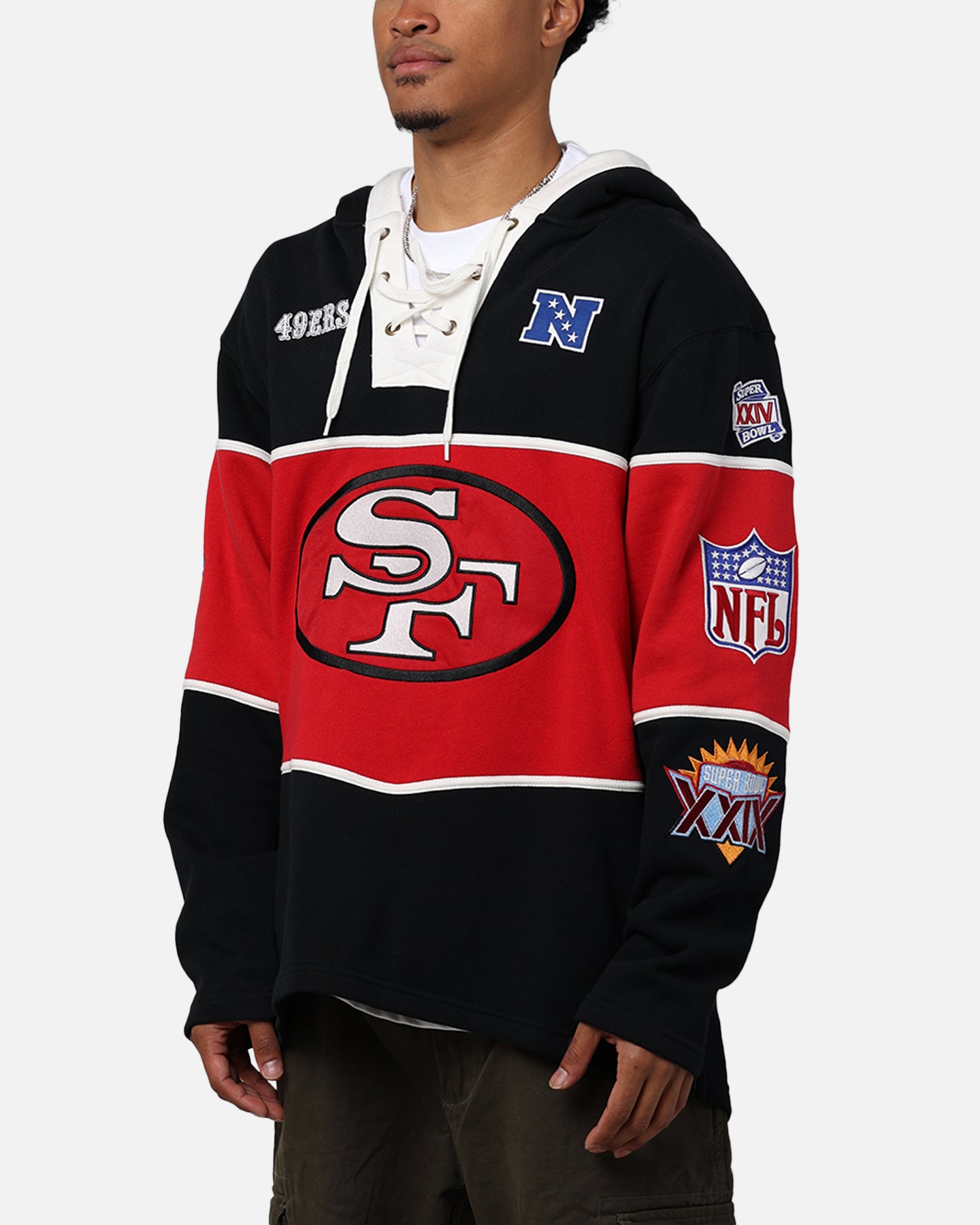 47 Brand San Francisco 49ers Super Bowl Gridiron Lacer Hoodie Jet