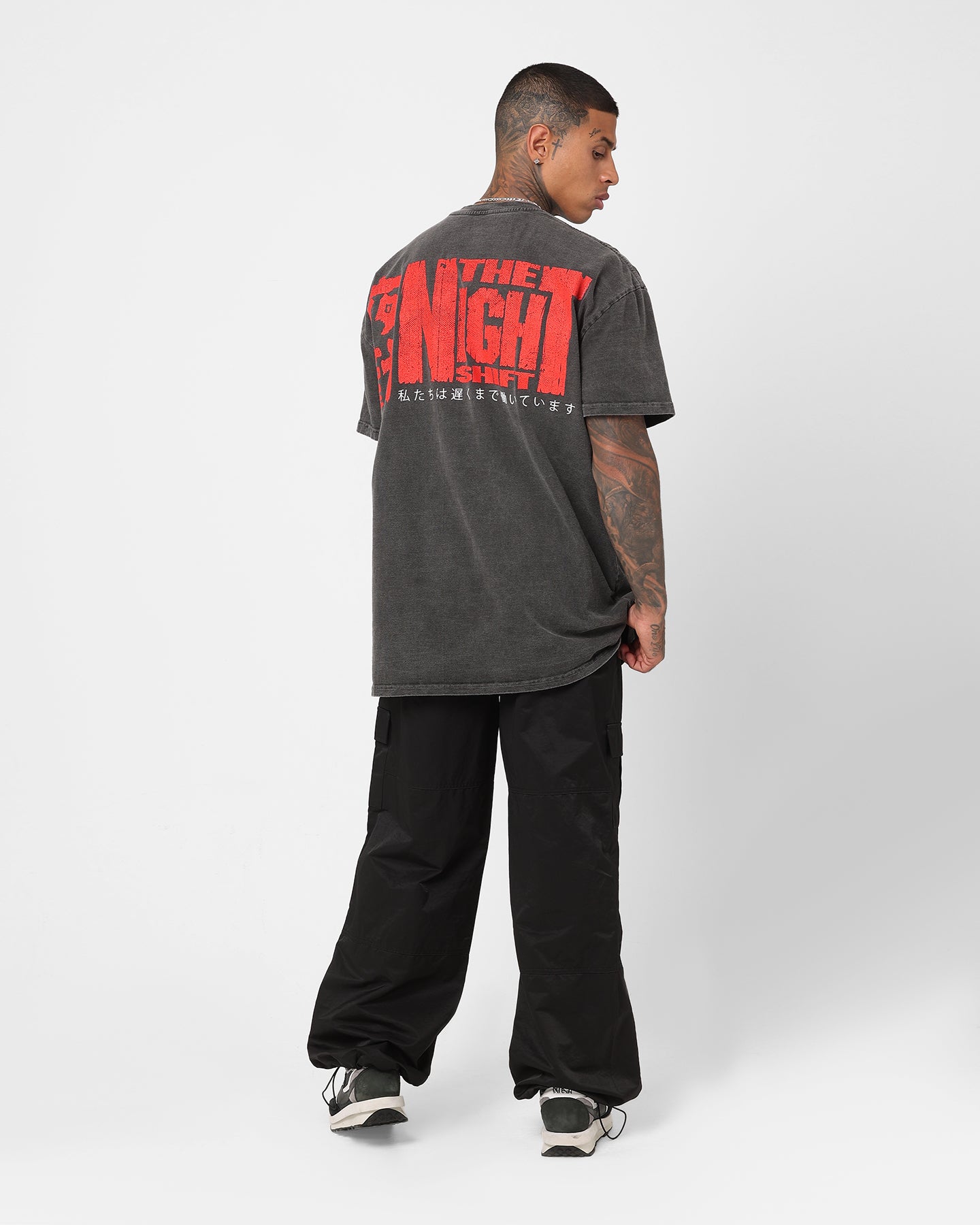 The Night Shift Dog Heavyweight Vintage T-Shirt Black Wash