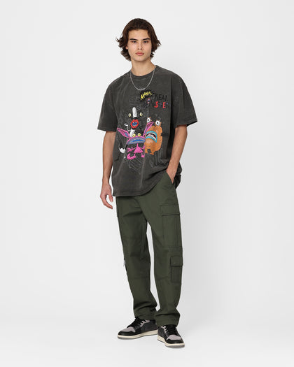 American Thrift x Aaahh!!! Real Monsters Monsters Heavyweight Vintage T-Shirt Black Wash