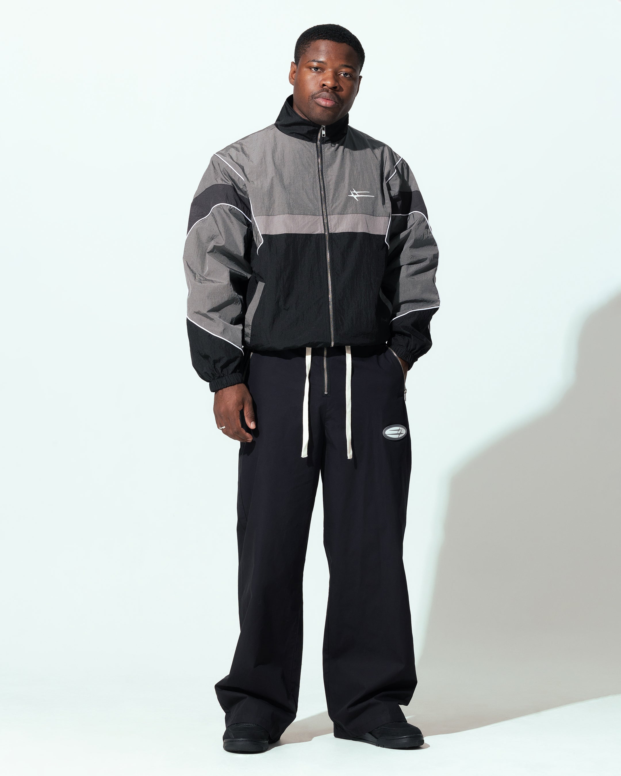 Loiter Axel Track Jacket Black/Grey | Culture Kings US