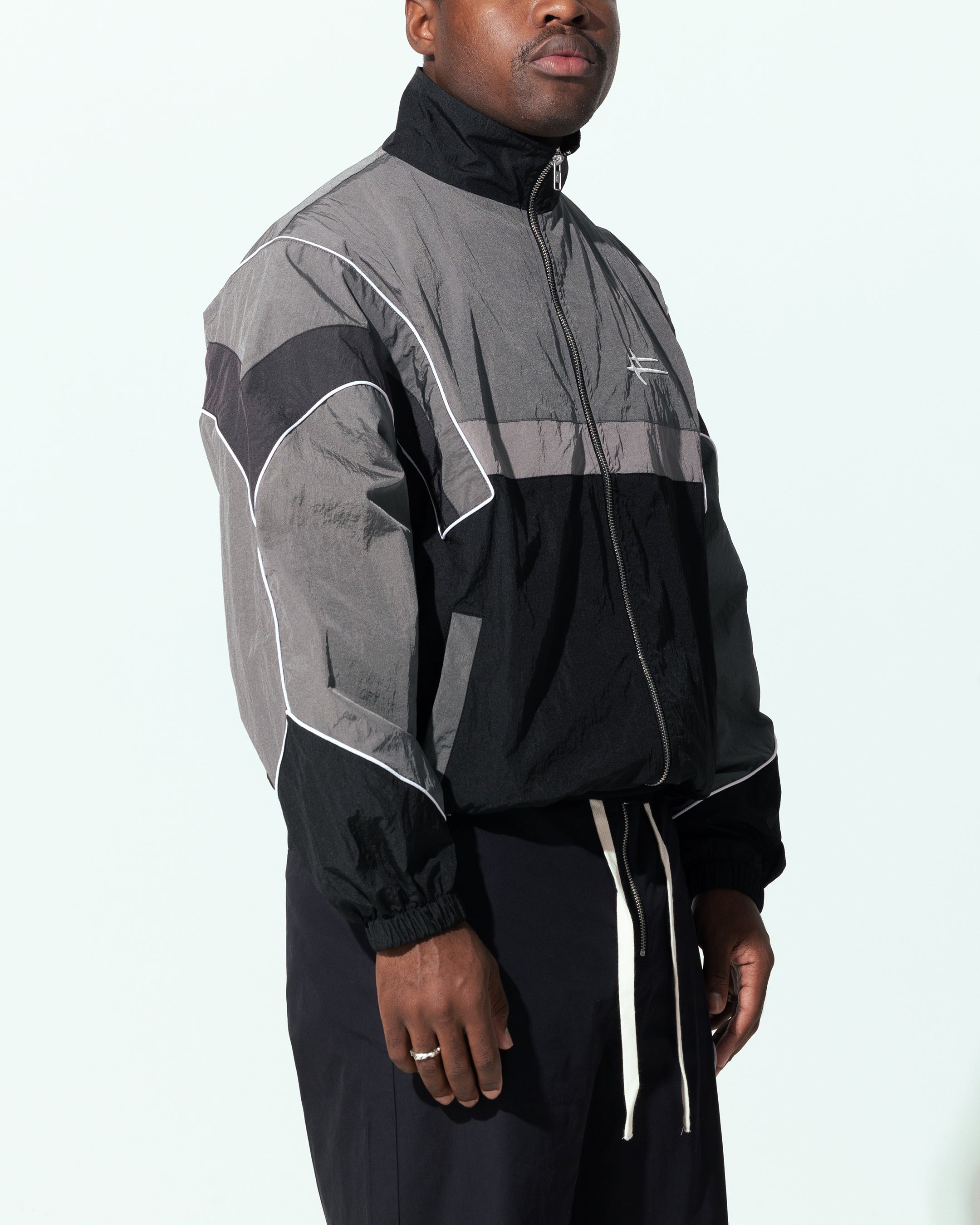 Loiter Axel Track Jacket Black/Grey | Culture Kings US