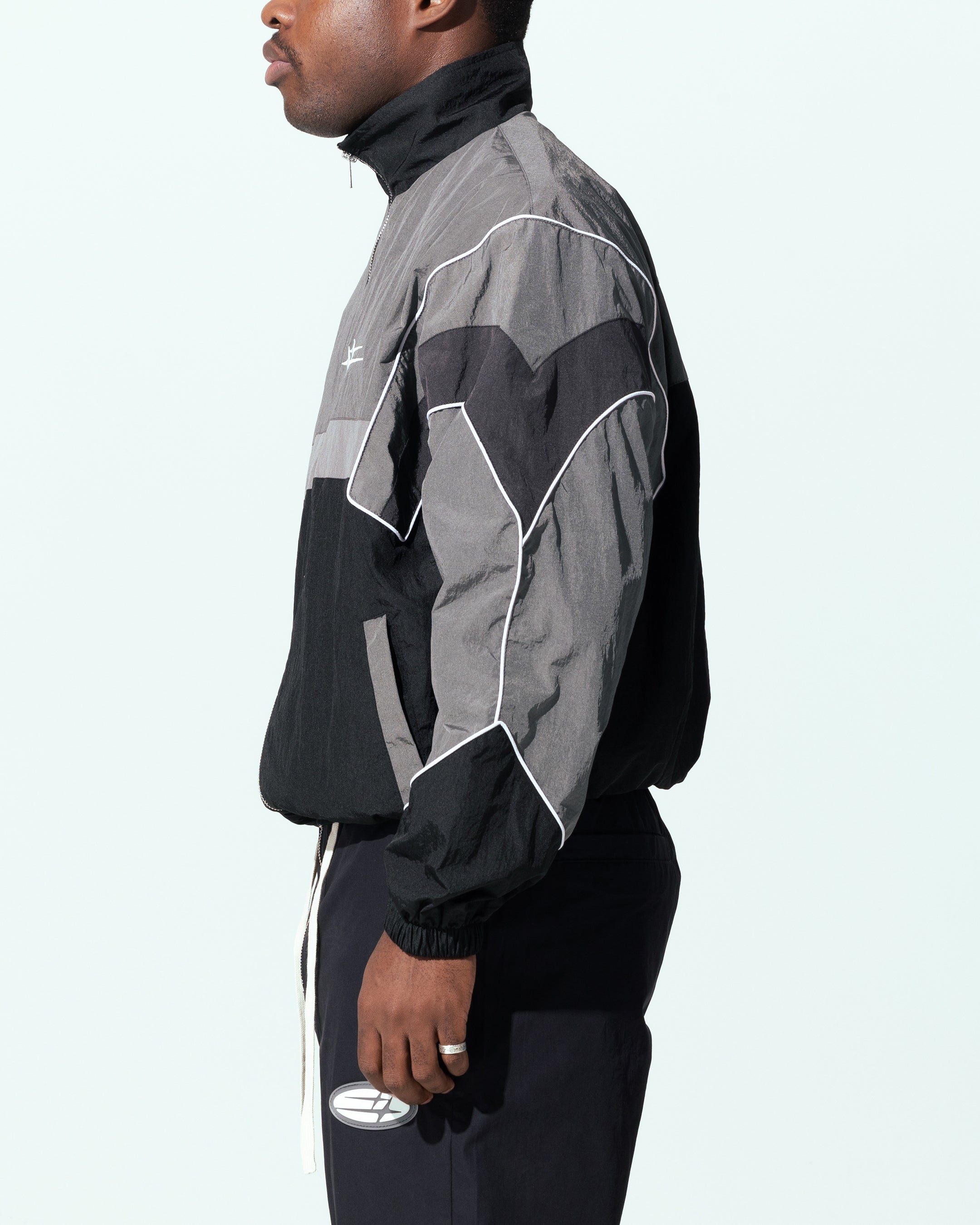 Loiter Axel Track Jacket Black/Grey | Culture Kings US