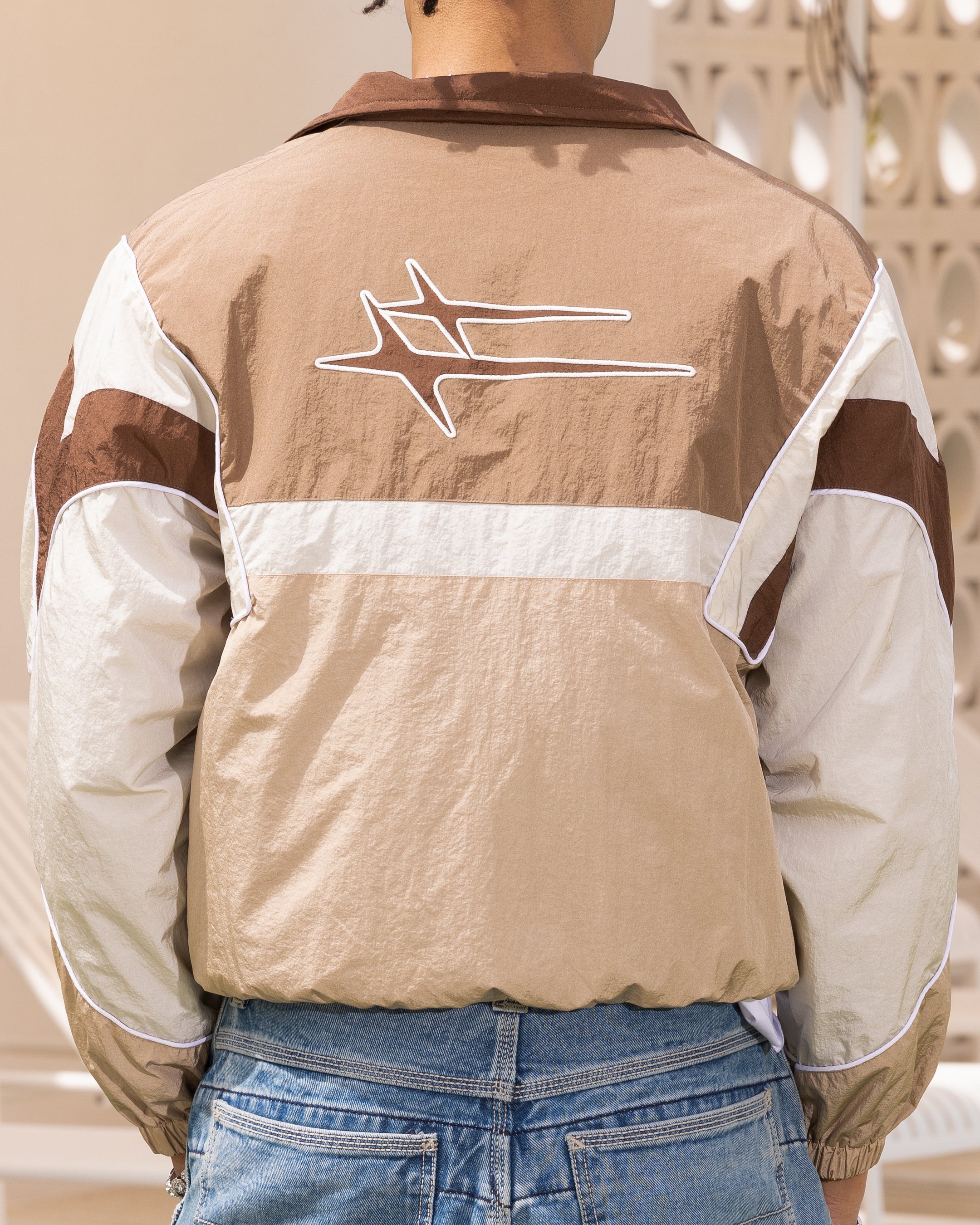 Loiter Axel Track Jacket Brown/Tan | Culture Kings US