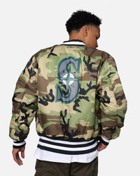 New Era X Alpha Series X MLB Seattle Mariners MA-1 Bomber Jacket Navy