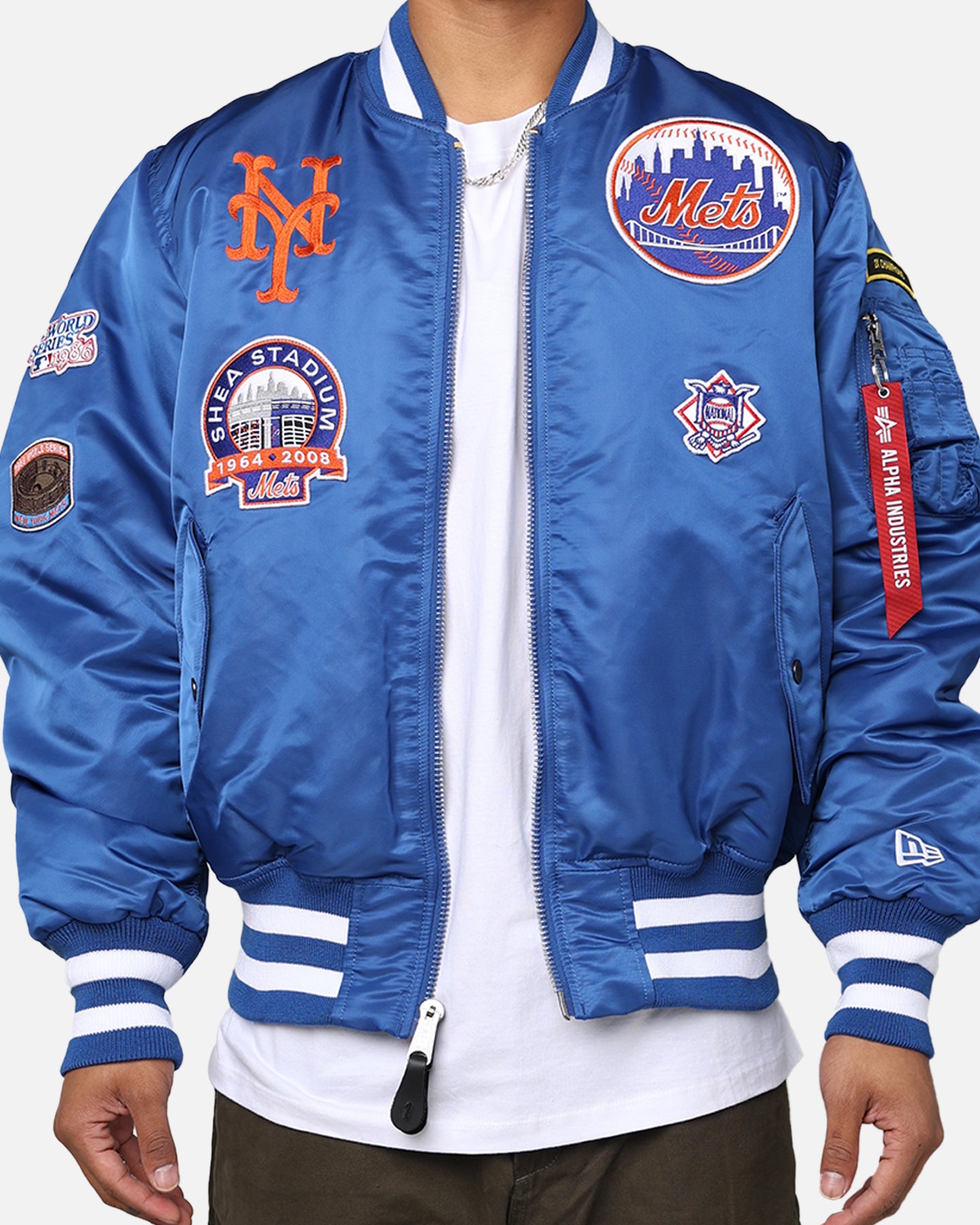Newera X MLB X ALPHA コラボ INDUSTRIES MA-1 ジャケット NY&LA New Era X Alpha Series X MLB New York Mets MA-1 Bomber
