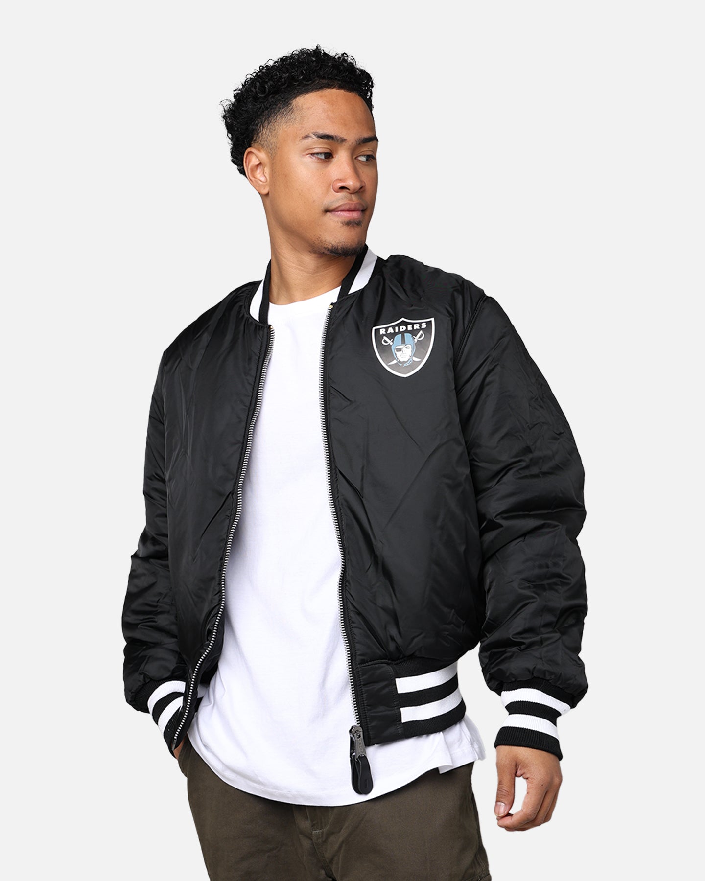 New Era X Alpha Series X NFL Las Vegas Raiders MA-1 Bomber Jacket