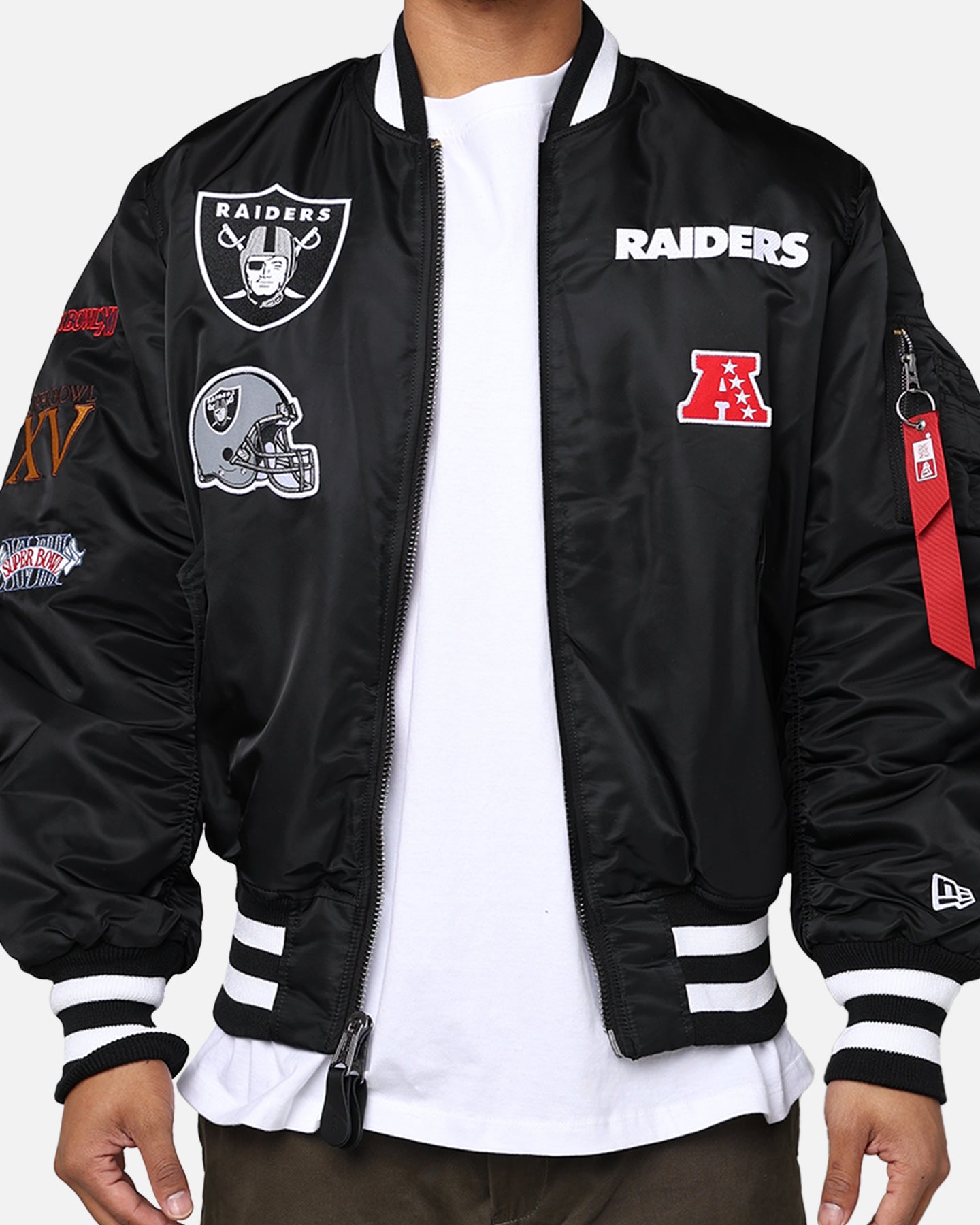 RAIDERS ボンバージャケット New Era X Alpha Series X NFL Las Vegas Raiders MA-1 Bomber Jacket