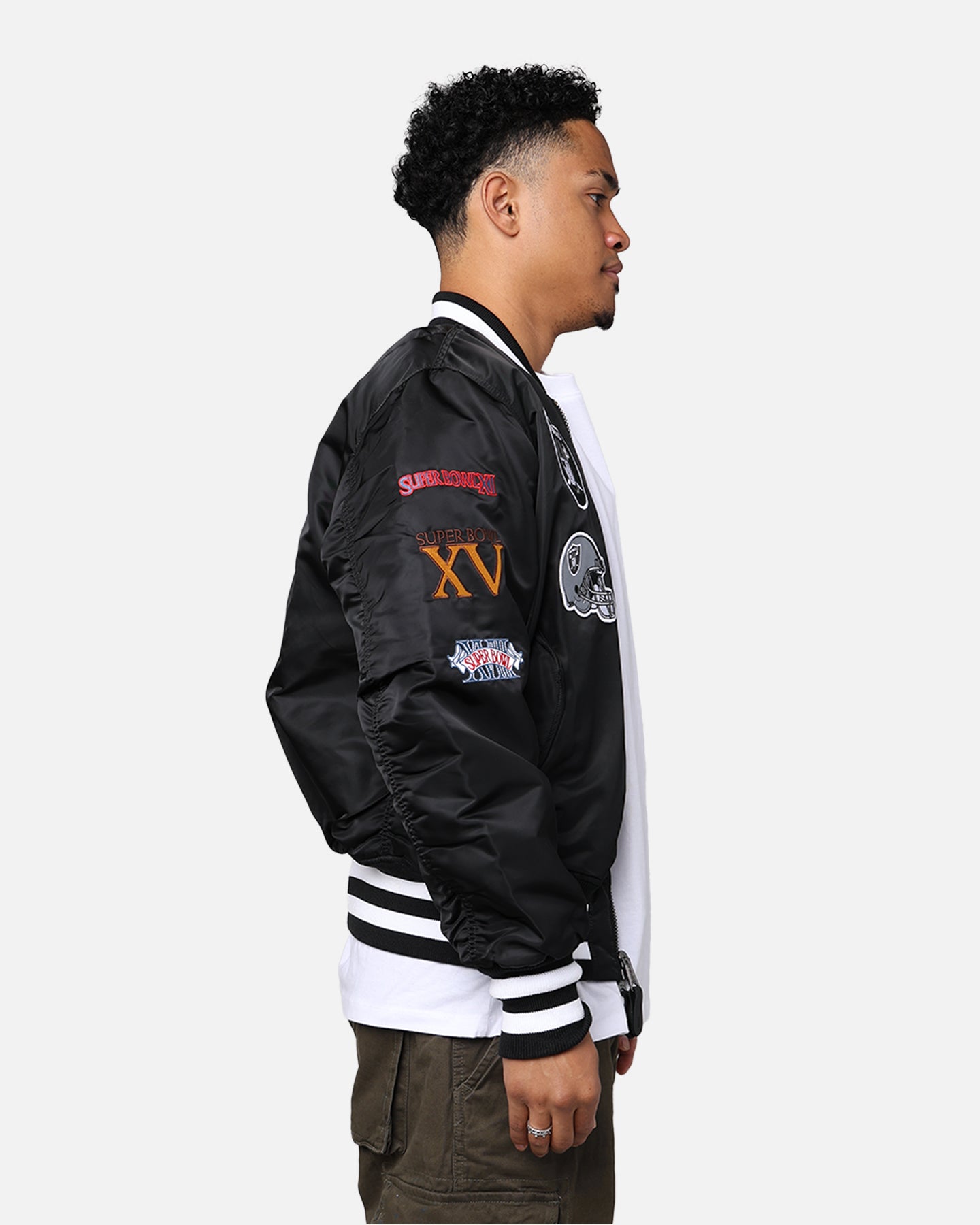New Era X Alpha Series X NFL Las Vegas Raiders MA-1 Bomber Jacket