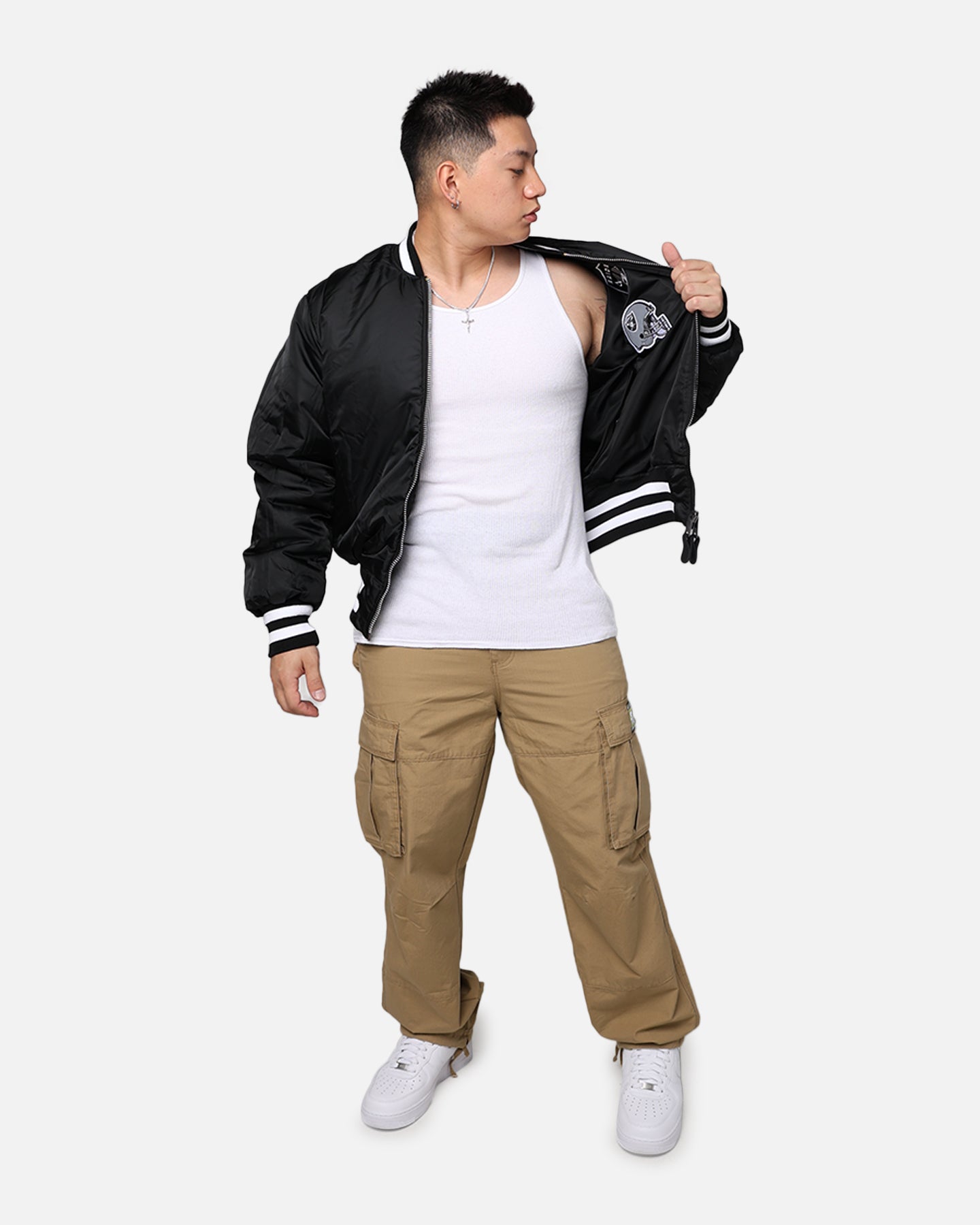 New Era X Alpha Series X NFL Las Vegas Raiders MA-1 Bomber Jacket