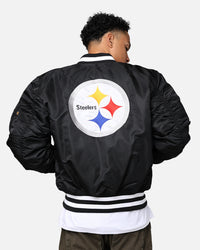 New Era X Alpha Series X NFL Pittsburgh Steelers MA-1 Bomber Jacket Black