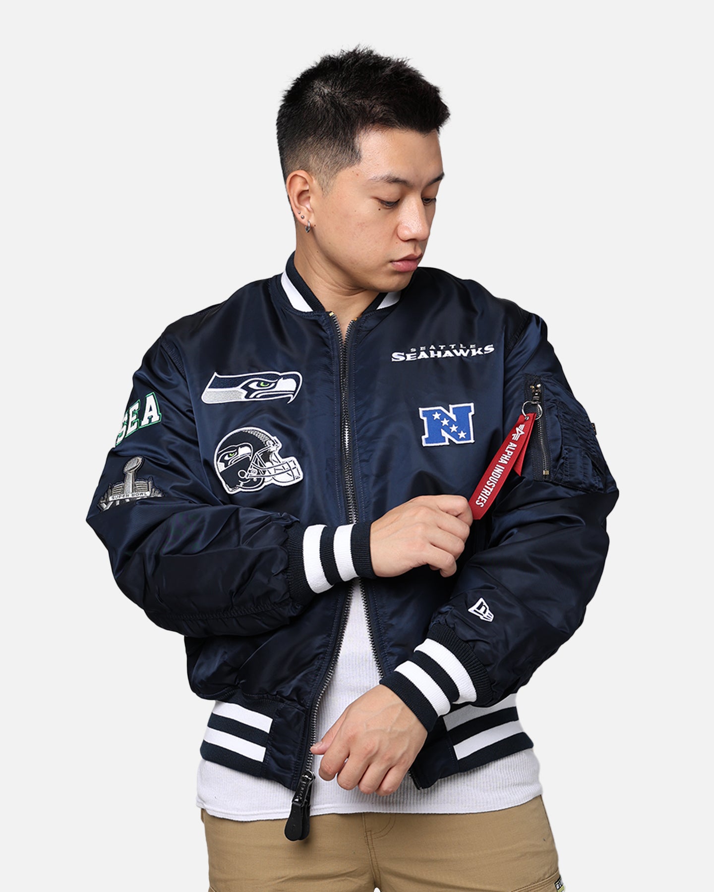 New Era X Alpha Series X NFL Seattle Seahawks MA-1 Bomber Jacket