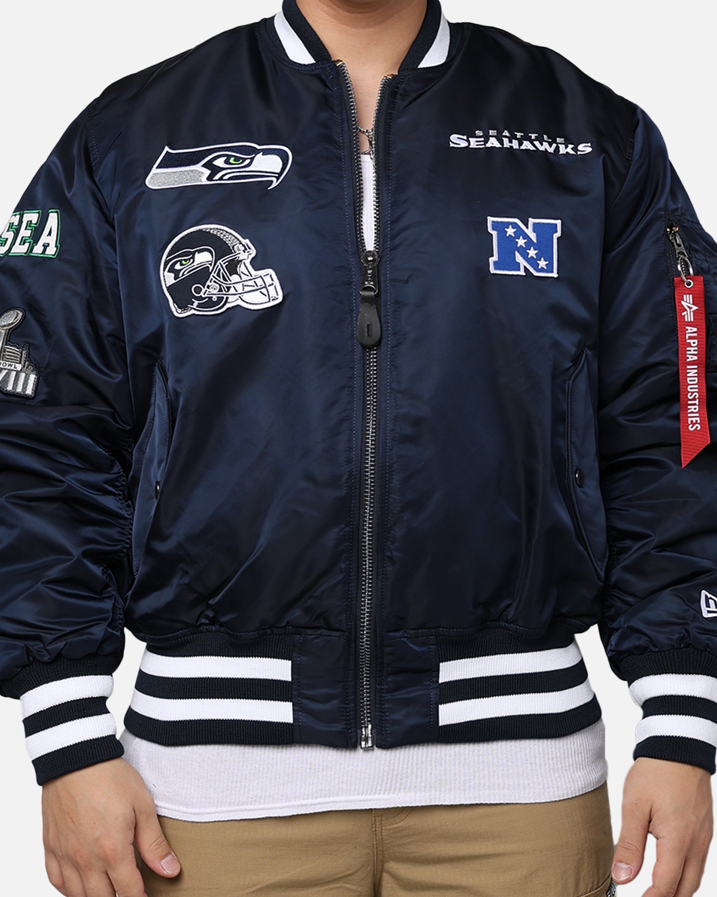 New Era X Alpha Series X NFL Seattle Seahawks MA-1 Bomber Jacket