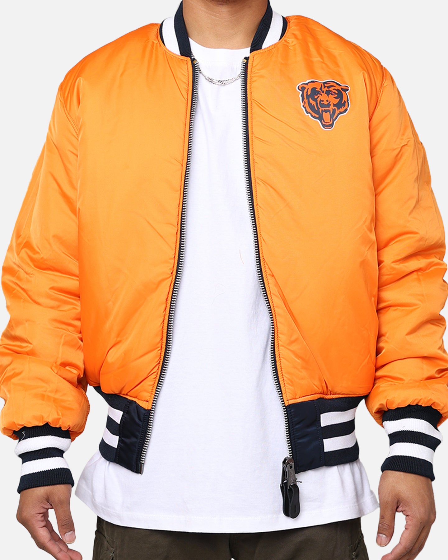 New Era X Alpha Series X NFL Chicago Bears MA-1 Bomber Jacket Navy