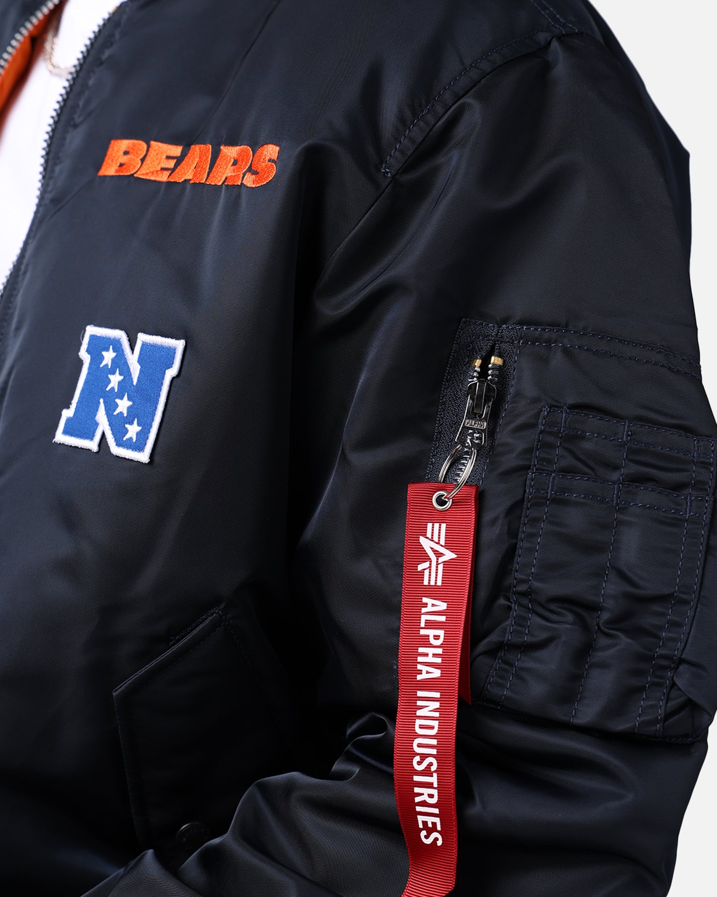 New Era X Alpha Series X NFL Chicago Bears MA-1 Bomber Jacket Navy