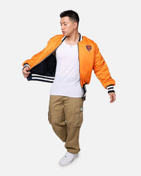 New Era X Alpha Series X NFL Chicago Bears MA-1 Bomber Jacket Navy/Orange
