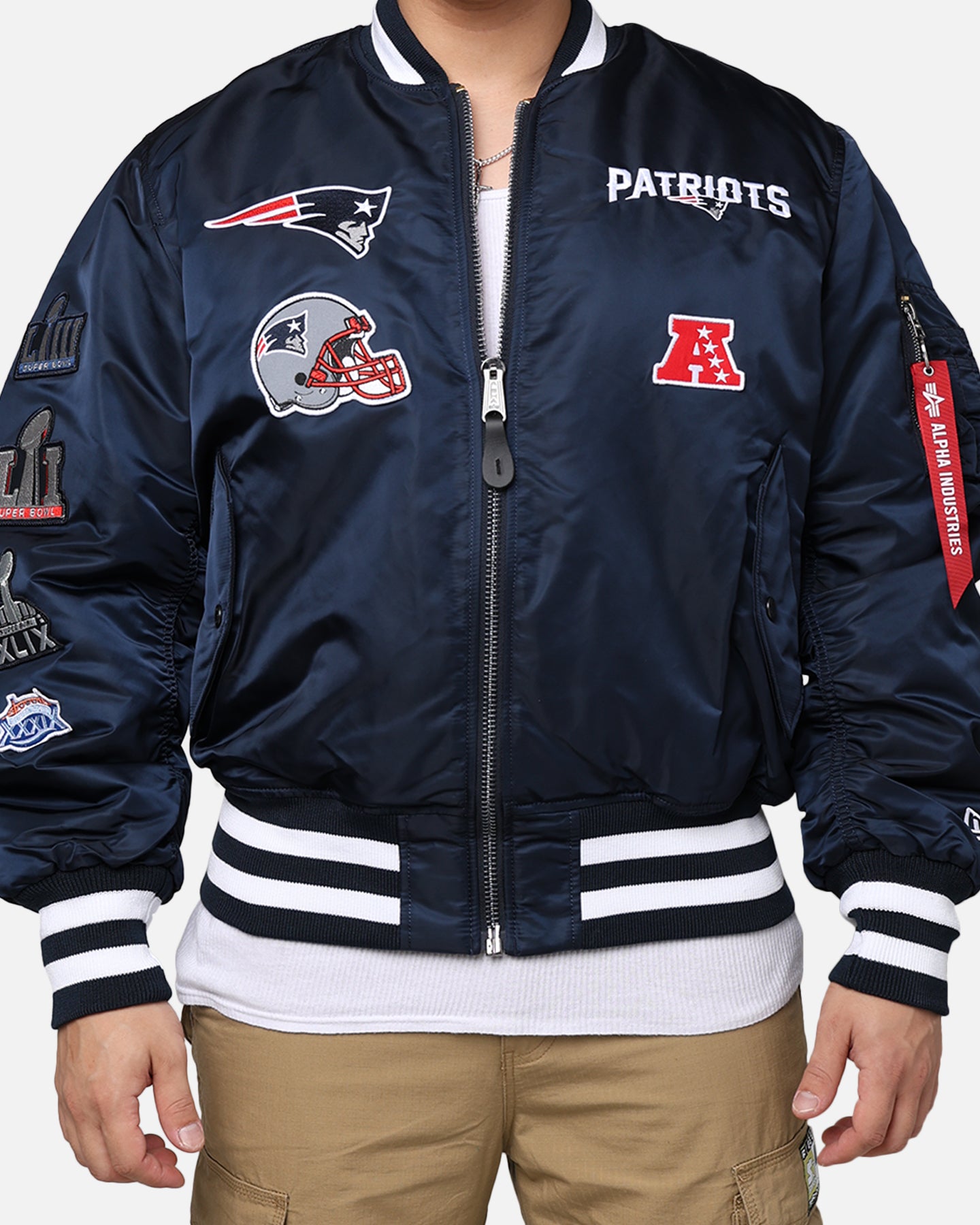PATRIOT UNIFORMS MA-1 USA製 New Era X Alpha Series X NFL New England Patriots MA-1 Bomber