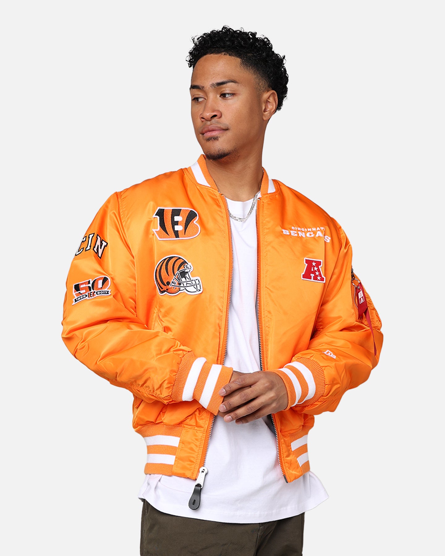 New Era X Alpha Series X NFL Cincinnati Bengals MA-1 Bomber Jacket